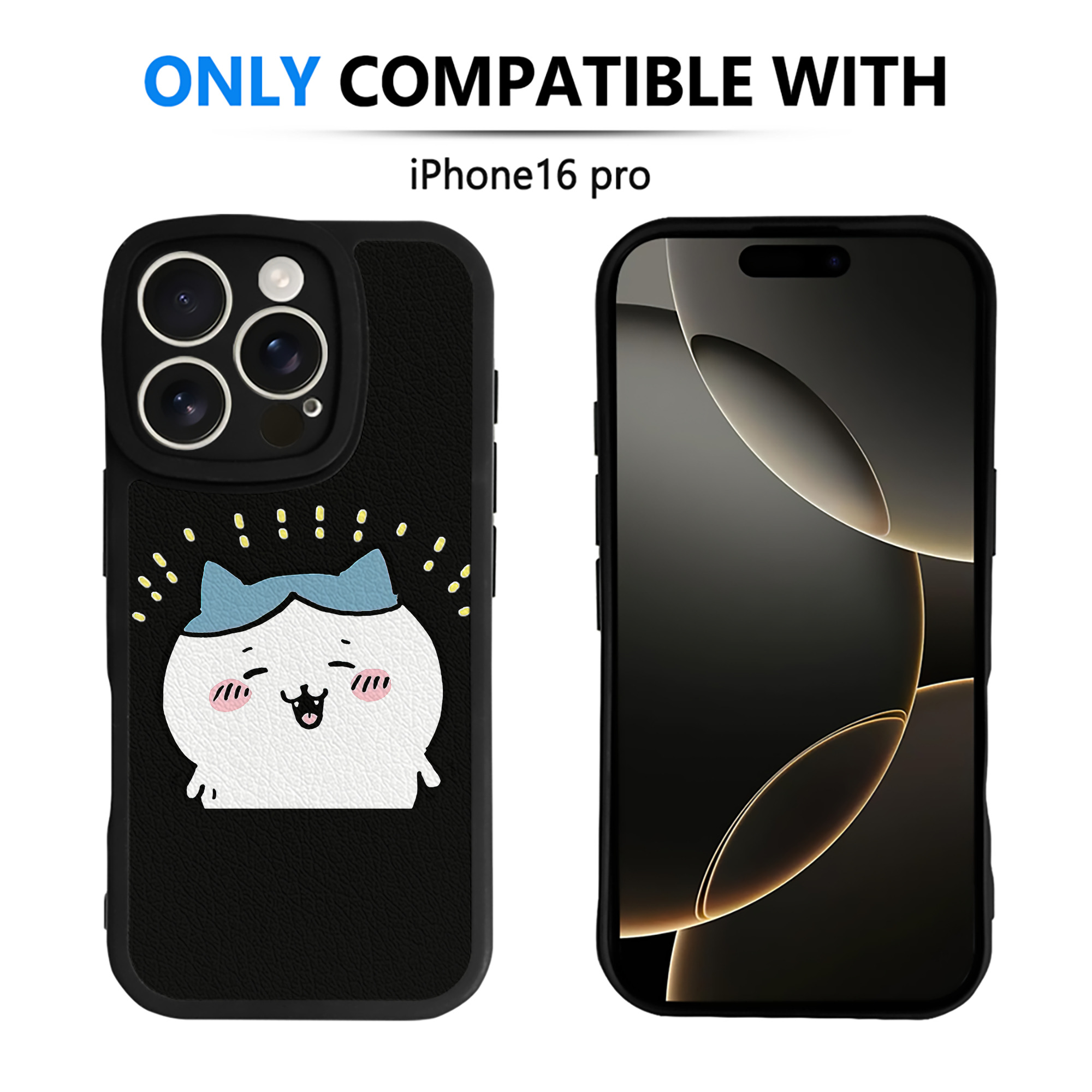 （画像用） ちいかわ ハチワレ Chii-kawa hachiware 【iPhone 16シリーズ対応】シリコンスマホケース（レザー調） 材質：シリコン